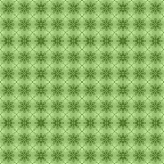 Poster - Green seamless pattern with geometric floral ornament