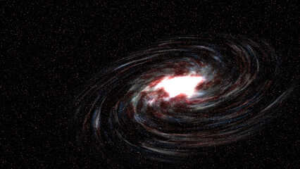 Wall Mural - spiral galaxy, 3d illustration. beautiful background for your design