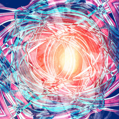 Poster - Abstract watercolor colored background with wavy elements