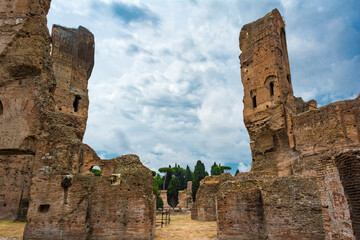 Wall Mural - Ruins of the Baths of Caracalla (Terme di Caracalla), one of the most important baths of Rome at the time of the Roman Empire.