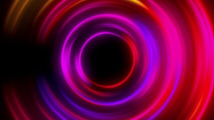 Poster - Luminous swirling glowing circles. Computer generated 3d render