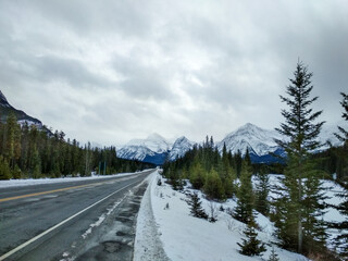 Poster - Road in Jasper National Parkin Canada in Winter