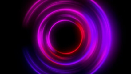 Poster - Luminous swirling glowing circles. Computer generated 3d render