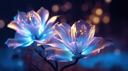 Beautiful ice flowers