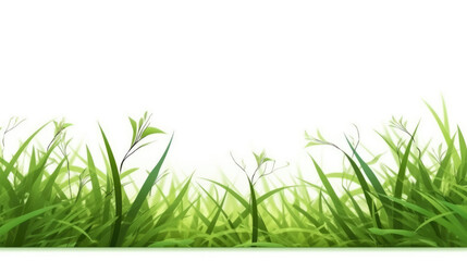 Wall Mural - grass isolated on white created with Generative AI technology