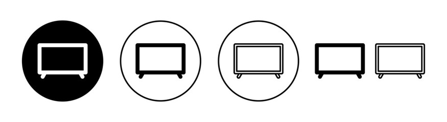 Tv icon set for web and mobile app. television sign and symbol