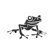Tree Frog Icon Silhouette Illustration. Amphibian Vector Graphic Pictogram Symbol Clip Art. Doodle Sketch Black Sign.