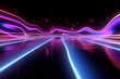 © ChickyKai - abstract futuristic background with pink blue glowing neon moving high speed wave lines and bokeh lights. Data transfer Data Connection concept Fantastic wallpaper