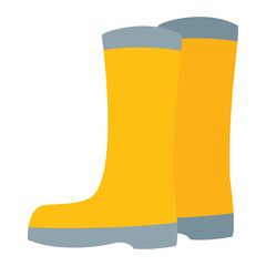 Sticker - yellow rubber boots