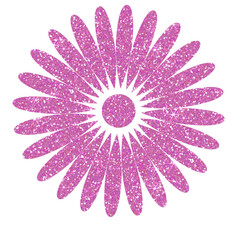 Wall Mural - pink flower glitter on transparent background. flower icon.design for decorating,background, wallpap