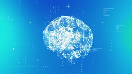 Poster - AI (Artificial Intelligence) concept. Abstract animation.