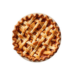 apple pie on transparent background Generative AI