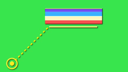Wall Mural - Call out title action hud, Colorful simple minimalistic lower third animation. Empty lower third for custom messages text animated ready to use. simple lower third vanishing title strap infographic.