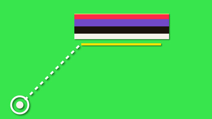 Wall Mural - Call out title action hud, Colorful simple minimalistic lower third animation. Empty lower third for custom messages text animated ready to use. simple lower third vanishing title strap infographic.
