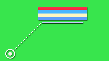 Wall Mural - Call out title action hud, Colorful simple minimalistic lower third animation. Empty lower third for custom messages text animated ready to use. simple lower third vanishing title strap infographic.