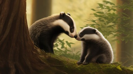 Poster - giant panda in zoo