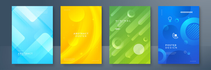 modern abstract covers set, minimal covers design. colorful geometric background, vector illustratio