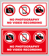 no photography video handphone prohibited forbidden area sign printable symbol set silhouette icon mobilephone and camera design