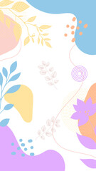  Summer Spring Floral vector flat design spring instagram post collection Social Media Template