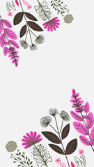Poster - Hello spring banner background template with colorful flower.Can be use social media card, voucher, wallpaper,flyers, invitation, posters, brochure.