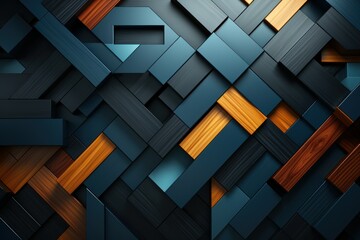 Wall Mural - Wood pattern. abstract geometric wooden design. Generative AI	