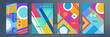 Modern abstract covers, minimal covers design. Colorful geometric background, vector illustration.