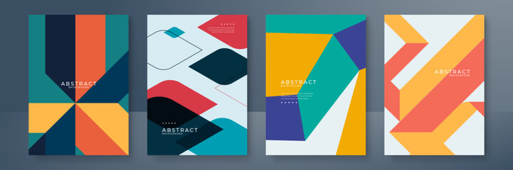 Modern abstract covers, minimal covers design. Colorful geometric background, vector illustration.