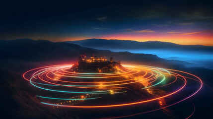 Wall Mural - night in the city