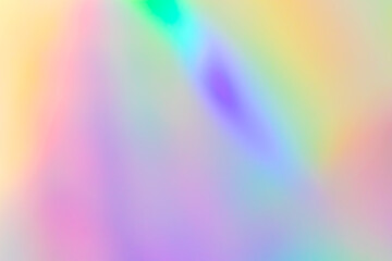 Wall Mural - abstract blur holographic rainbow foil iridescent background