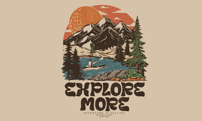explore more vector print design for t shirt and others. mountain graphic print design for apparel, 