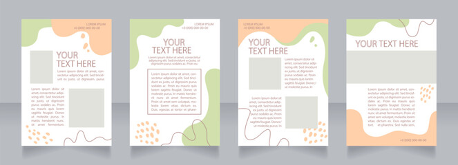 Wall Mural - museum promotion blank brochure layout design. exhibitions schedule. vertical poster template set wi