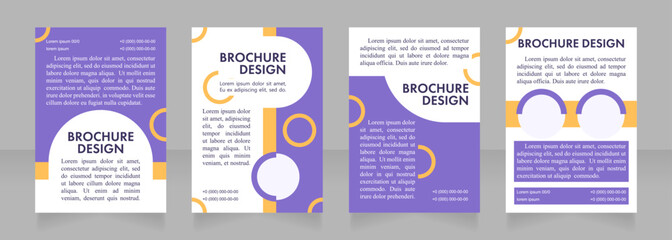 Retail store promotion blank brochure layout design. Selling products. Vertical poster template set with empty copy space for text. Premade corporate reports collection. Editable flyer paper pages
