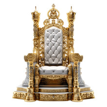 Luxury Throne Isolated On White