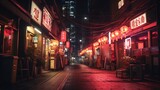 Fototapeta Uliczki - japan street in the night time