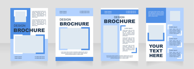 Wall Mural - entertainment agency blue blank brochure layout design. holiday event. vertical poster template set 