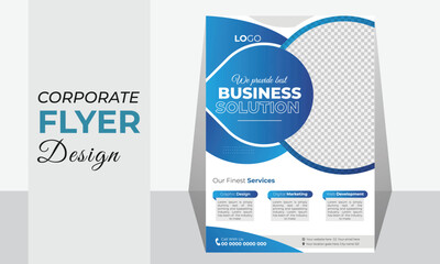 Business Flyer Corporate Flyer Template Organic & Geometric shape Flyer Circle Gradient Colorful concepts Poster flyer in A4 flyer template for Corporate Business agency Poster