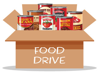 Poster - Preservatives canned food in the box