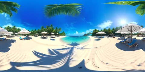 full spherical hdri 360 panorama tropical island beach