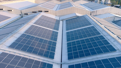 future green energy and sustainable electricity resource concept. outdoor focus on solar panels on r