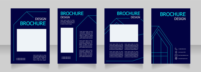 Wall Mural - Affordable housing for young families blank brochure design. Template set with copy space for text. Premade corporate reports collection. Editable 4 paper pages. Tahoma, Myriad Pro fonts used