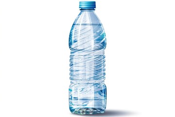 Aufkleber - water bottle isolated on white background. Generated by AI.