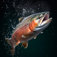 Wall Mural - salmon fish illustration