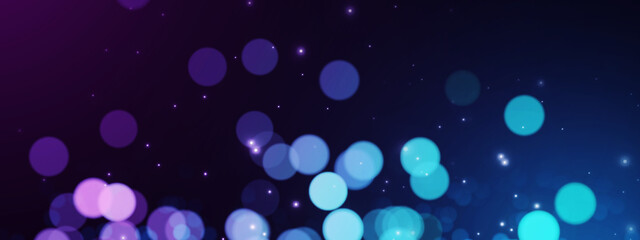 bokeh blue purple background banner futuristic business data technology modern concept, abstract blu