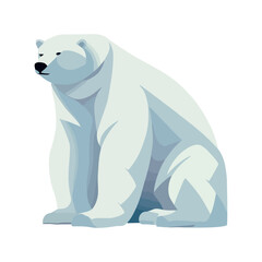 Poster - Cute polar bear sitting