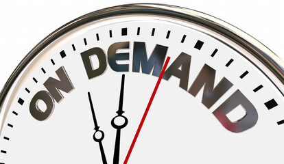 On Demand Clock Buy Order Fast Delivery Now 3d Illustration