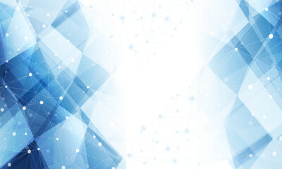Aufkleber - Modern and trendy abstract background with blue geometric shapes