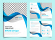 © gmart - Company bi fold business brochure cover page annual report book cover corporate business profile design template colorful modern abstract creative elegant bi fold magazine cover page design layout the