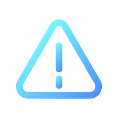 Poster - Caution sign pixel perfect gradient linear ui icon. Warning about error. Important notification. Line color user interface symbol. Modern style pictogram. Vector isolated outline illustration