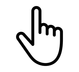 Poster - Hand icon. Mouse cursor. Vector tap, click, swipe with finger icon.