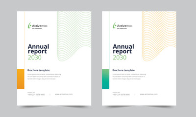 Wall Mural - Annual report and business catalog, cover design template